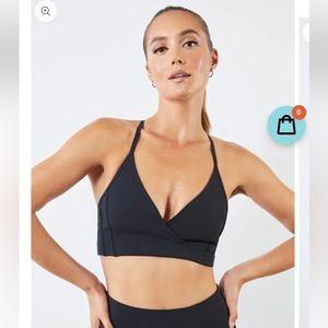 Daughter Lessons intensity sports bra. Size: small, colro: black NWT